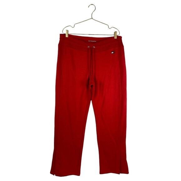 TOMMY HILFIGER SPORT RED PANTS STRETCH‎ SWEATPANTS JOGGER SZ XL 250 - Picture 1 of 8